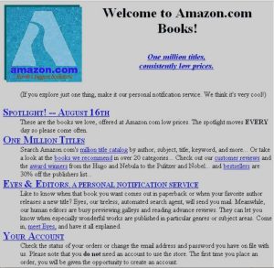 This is how Amazon.com site looked in year 1994 :) 