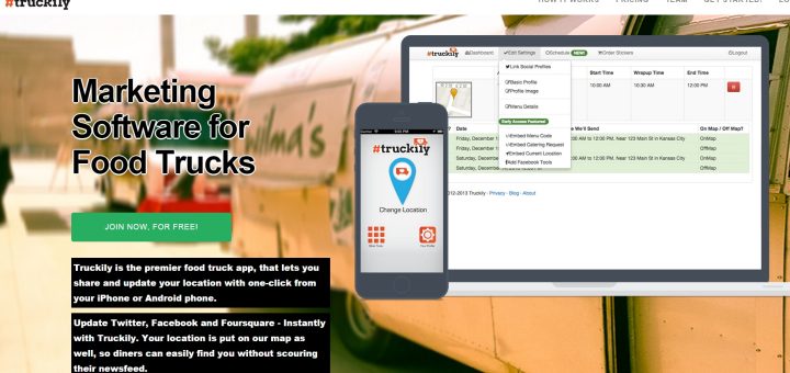 Truckily is an innovative web and online marketing tool for food trucks.
