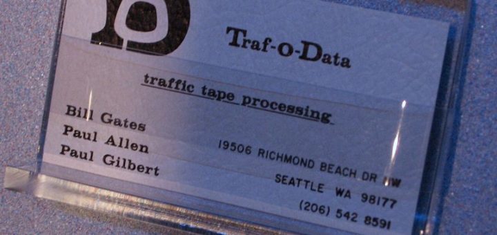 Traf-O-Data Business Card.