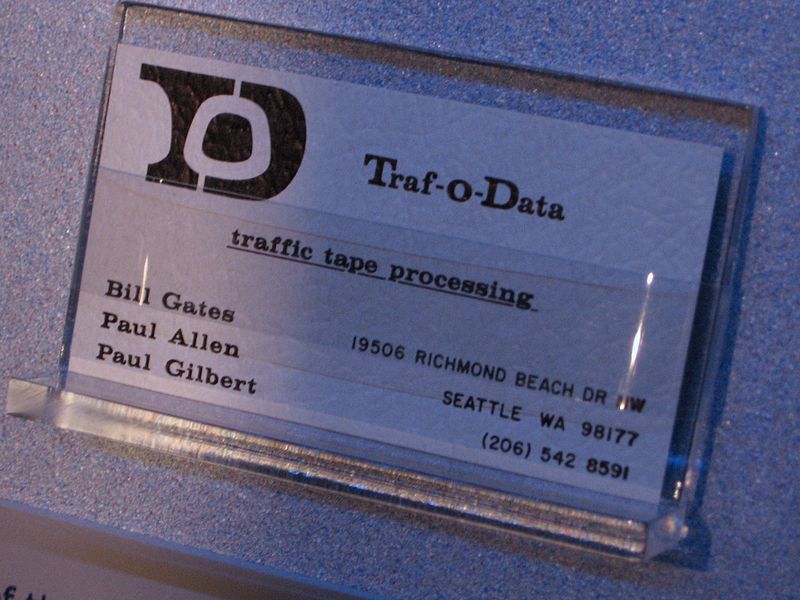 Traf-O-Data Business Card.