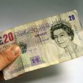 A banknote of 20 GBP